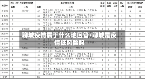 聊城疫情属于什么地区管/聊城是疫情低风险吗-第2张图片