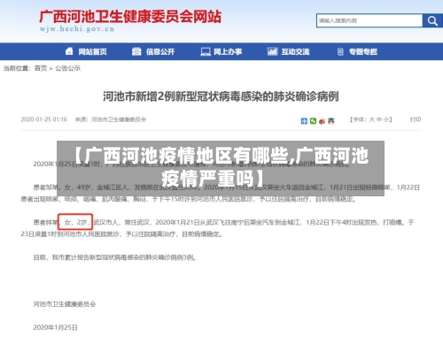 【广西河池疫情地区有哪些,广西河池疫情严重吗】-第3张图片