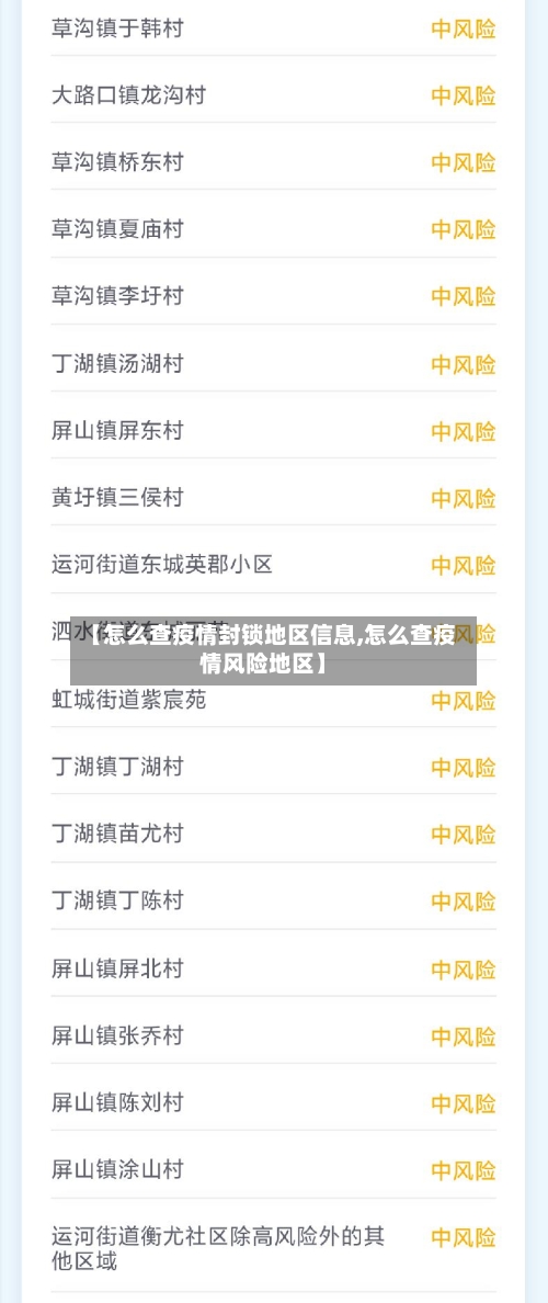 【怎么查疫情封锁地区信息,怎么查疫情风险地区】-第2张图片