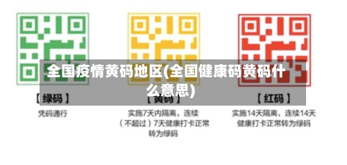 全国疫情黄码地区(全国健康码黄码什么意思)-第3张图片