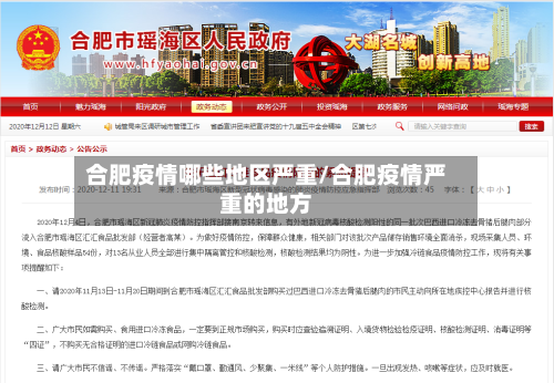 合肥疫情哪些地区严重/合肥疫情严重的地方-第3张图片