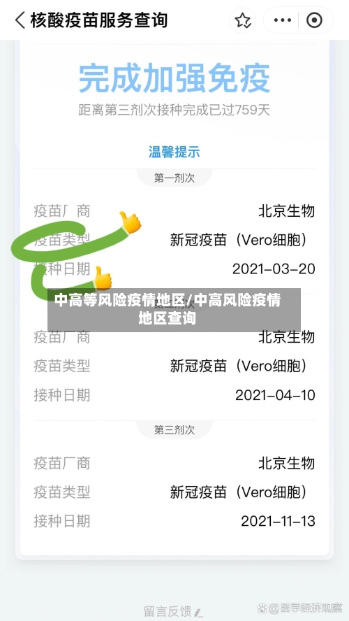 中高等风险疫情地区/中高风险疫情地区查询