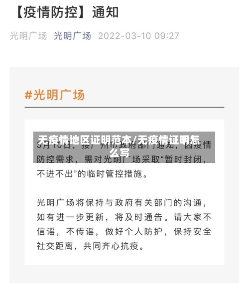 无疫情地区证明范本/无疫情证明怎么写-第2张图片