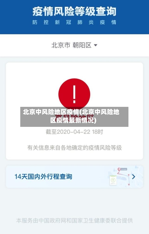 北京中风险地区疫情(北京中风险地区疫情最新情况)