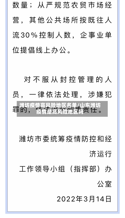 潍坊疫情高风险地区名单/山东潍坊疫情是高风险地区吗-第2张图片