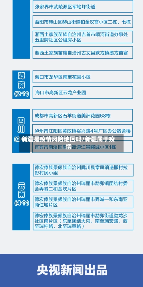新疆是疫情风险地区吗/新疆属于疫情