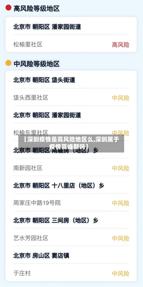 【深圳疫情是高风险地区么,深圳属于疫情高峰期吗】