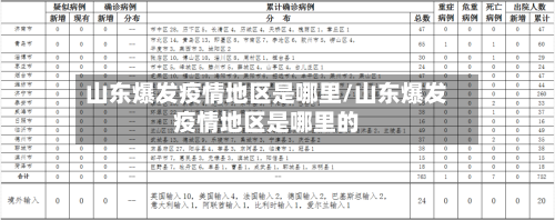 山东爆发疫情地区是哪里/山东爆发疫情地区是哪里的-第3张图片