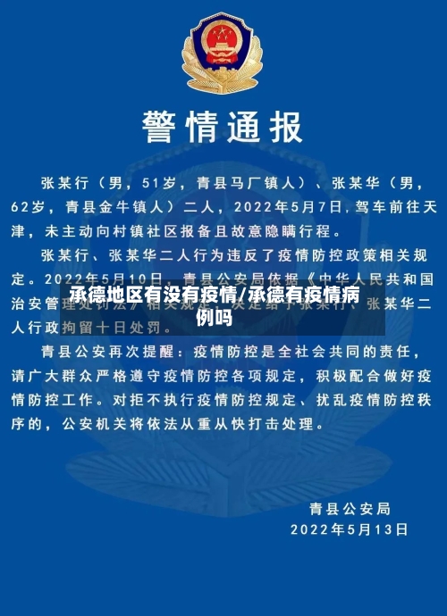 承德地区有没有疫情/承德有疫情病例吗