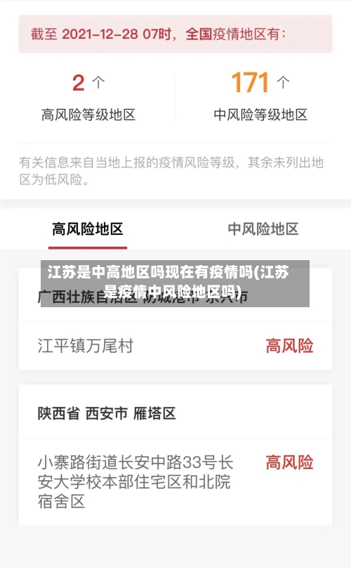 江苏是中高地区吗现在有疫情吗(江苏是疫情中风险地区吗)-第2张图片